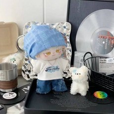 10cm인형옷 인형옷세트 아이돌 귀여운 의상 힙합, 20cm, 파란색옷 세트 (상의+바지+모자)