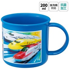 【現貨-日本SKATER】日本製 兒童銀離子抗菌水杯 學習杯 刷牙杯 塑膠杯 潄口杯 200ml 寶可夢 三麗鷗, 1個, 新幹線（現貨/42）