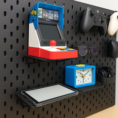 호환 이케아 타공판 액세서리 SKADIS 스코디스 선반 거치대 벽면수납 스탠드 3사이즈, 빅, 1개