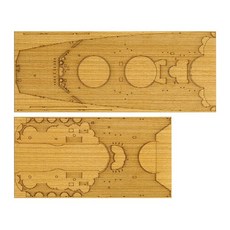 타미야 1/350 디테일 업 파트 시리즈 No.45 일본 전함 전함 야마토 목제 갑판 시트 플라스틱 모델 용 부품 12645, 1개