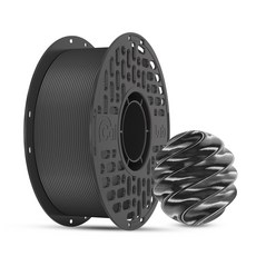 CaiLab 3D 프린터 필라멘트 PLA 실크 질감 쉬운 출력 고품질 1.75mm 안정적인 라인 직경 범용 재료 1kg (Bambu Lab A1 Mini P1S P2S 호환), 검정색