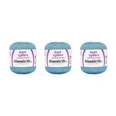 Aunt Lydia 클래식 골든 옐로우 크로셰 - 350y/320m 3팩 - 면 - 게이지 10 - 크로셰, Delft