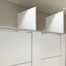 공중화장실 칸막이 상단 가림막 | 프라이버시 보호 필수템, 소(W120 x H25 x T2(cm)), 솔리드109