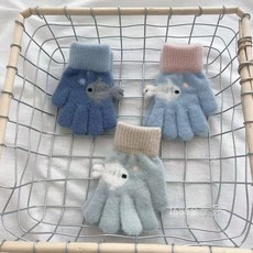 2-7歲中小童全指手套卡通小魚 2025秋冬新款保暖可愛兒童全指手套