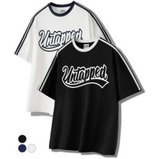 UNTAPPED STUDIO 어센틱 테일 오버핏 트랙 반팔 배색 티셔츠 3Color 275915