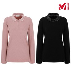 국내매장정품 밀레 여성 티셔츠 [밀레 (행사)]여성 LD 리에방 카라 골지 기모 티셔츠_MXSFT711 등산티셔츠 밀레여성티셔츠 40대 엄마티셔츠