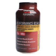 CHAMPION NUTRITION 性能BCAA的1000mg膠囊, 200顆, 1罐