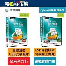 弈飛 QBoss 電子發票整合管理系統 4.0 單機版/區域網路版, 1個, 單機版(ESD序號版)