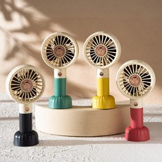 DFMEI 復古迷你手持夜燈小風扇USB充電風扇桌面夏季隨身便攜式, 黑色, DM-56B港風復古手持風扇【無燈】