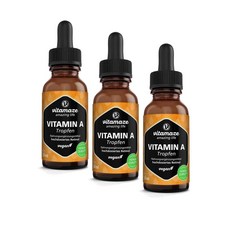 비타메이즈 비타민A 드롭 레티놀 액상 비건 Vitamaze Vitamin A Drops Retinol Liquid Vegan, 3개