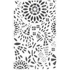 A40-0467 型染版 蝶古巴特diy 簍空模板 塗鴉模版 繪畫模版, 1個