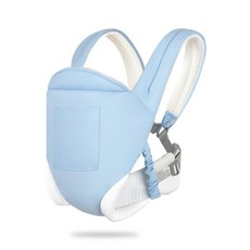 DFMEI 嬰兒揹帶寶寶出行背袋初生兒四季可用簡易雙肩揹帶多功能抱娃神器, 天藍色032新款揹帶(均碼可調節)