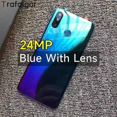 HUAWEI P30 LITE 배터리 후면 커버 HUAWEI NOVA 4E 카메라 렌즈가 있는 후면 유리 패널 후면 커버 + 접착 스티커