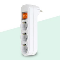 일신전기 멀티탭 스위치 3구 ㄱ형 멀티콘센트, 3구 16A, 1개