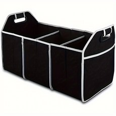 다용도 캔버스 자동차 트렁크 정리함 차량 필수품을 위한 접이식 보관함, Trunk Storage Box, 1개