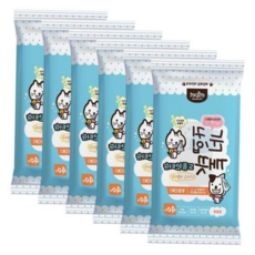 안심 눈귀입 40매 산책후 강아지 눈귀입깨끗 얼굴 애견위생 세척물티슈 x6, 본상품