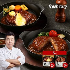 정호영셰프의 함바그스테이크 2종 5팩 (한우와규 3팩+버터치즈 2팩)(m), 5개, 180g
