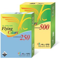 플라잉칼라용지 80g No.5 연노랑색 A4 500매 삼원, 단품, 단품, 상세페이지 참조