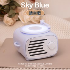 青春版藍牙音響便攜迷你無線話筒一體音箱兒童家用K歌麥克風套裝, 藍色:如圖所示