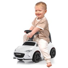 AIJYU TOYS 족제비 승용 장난감 마쓰다 MAZDA 로드스터 MX-5 다리 자동차 장난감 어린이용 놀이기구 장난감 눈송이 화이트, 상세페이지 참조, 상세페이지 참조