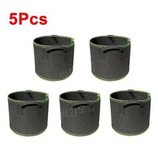 부직포 화분 식물 재배 가방 베란다 텃밭 원통형 3개 세트, 1개, 5PCS 그린