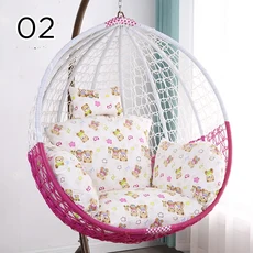 스윙 쿠션 커버 채워지지 않은 또는 채워진 바구니 좌석 의자 파티오 라운드 분리형 베개, Unfilled Size L, B NO chair