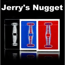 Jerrys Nugget 카드 포커 레드 블루 백 사용 가능 마술 트릭 클로즈업 환상 멘탈리즘 기믹 소품, [01] Red back, 01 red back