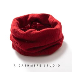 겨울 니트 넥 워머 방한 폴라 목도리 두꺼운 목 보호, 레드