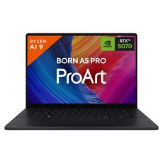 에이수스 2026 프로아트 P16 라이젠 AI 라이젠 AI 300 시리즈 지포스 RTX 5070, 나노 블랙, H7606WP-SR261W, 2TB, 64GB, WIN11 Home