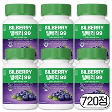 영양별곡 빌베리 99% 농축분말, 6개, 120정