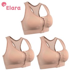 엘라라 앞지퍼 스포츠브라탑 3개