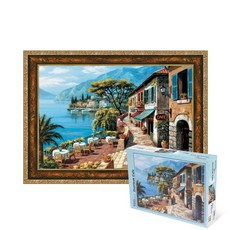 퍼즐피플 풍경 랜드마크 500피스 직소퍼즐, 오버룩 카페 500피스 액자포함(엔틱골드), 퍼즐유액 포함, 1개
