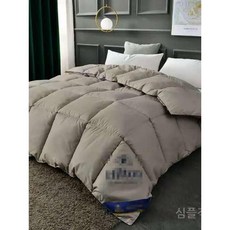 호텔구스이불 구스 킹 호텔침구 겨울 강추위용 퀸 따뜻한 호텔납품 하얀색 두꺼운 싱글, 1. 그레이