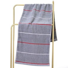 純棉男士洗澡運動毛巾 110釐米成人吸水健身家用毛巾 34 x 110釐米, 1個, 男士洗澡毛巾【1條裝】1條灰色