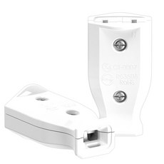 台灣製 成電牌 最新版安規 公插 母插 高耐熱防火母插 高耐熱防火插頭 轉向插頭 插頭 插座 電源插座 電源插頭, 白色, 1個