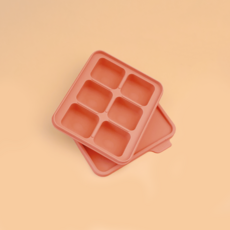 홍스마마 플래티넘 실리콘 이유식 큐브 이유식 준비물 얼음틀 아이스몰드 아이스 트레이 실리콘 몰드 마늘틀, 1개, 인디핑크, 60ml