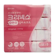 두꺼운물티슈 정제수 부드러운 9단계 크리넥스 천연물티슈 물티슈 실키소프트 아기물티슈, 1개