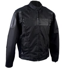 Hot Leathers #47 반사 파이핑이 있는 나일론 및 가죽 오토바이 재킷 (블랙 XXXL) 207579, Hot Leathers #47 반사 파이핑이 있는 나일