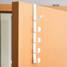고정식 공간 절약형 도어 후크 벽걸이 행거 캐비닛 휴대용 행거 심플하고 강력한 선반 행거, 흰색, 하나