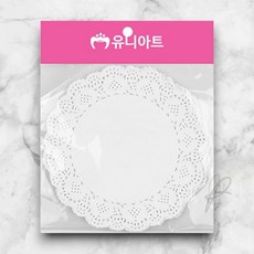 드림피플 원형 도일리 페이퍼(소/중/대) 선물포장지, 화이트, 35개, 중