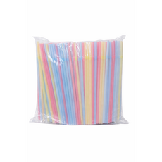 자바라 컬러 롱빨대 7 x 250 mm 벌크포장 일회용 빨대 카페용 칼라, 1개, 400개