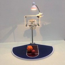 미니 농구골대 야간 조명 장식 데스크테리어, 1개, 빨간색 파란색 일반
