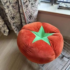 可愛香菇番茄造型毛絨坐墊/靠枕 擺件禮物, 番茄坐墊,27cm