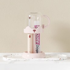 더자카 수염 다용도 스탠드 양치세트, 핑크, 1세트