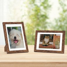 매트액자 인테리어 액자 프레임 사진액자 결혼식 본식 돌잔치 탁상용 벽걸이, 1개, 브라운