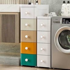 틈새 서랍장 방수 주방 세탁실 폭 좁은 수납장 욕실 20cm 다채로운 3단, 20cm 심플 화이트 3단