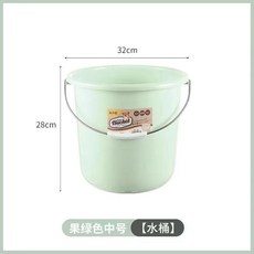 加厚特大容量水桶 洗澡桶 泡腳桶 洗衣桶, 1個, 北歐綠 單桶 ,32L大號 加厚不銹鋼手提 可耐高溫