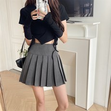 러브베리 날씬해 보이는 하이웨스트 A라인 플리츠 스커트 JL0099A