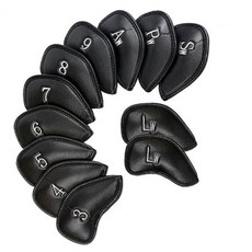 쉬미리 가죽 골프채 골프 클럽 아이언 헤드 커버 12종 세트, 그린