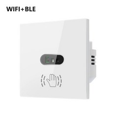 [누리공구]멜레리 투야 와이파이 스마트 조명 벽 스위치 8구 터치 글래스 패널 147X86mm 구글 홈 및 알렉사, 01 White